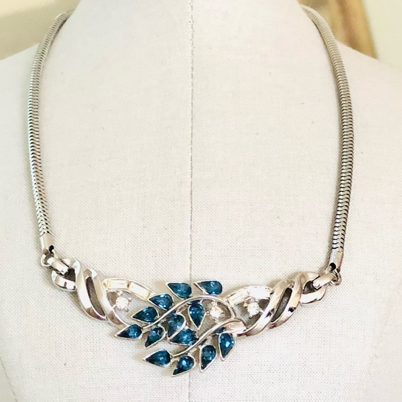 Vintage Crown Trifari RARE Alfred Rhinestone Necklace - Picture 15 of 17